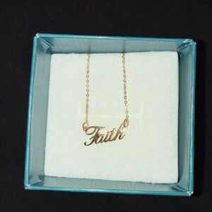 14K Gold Faith Necklace